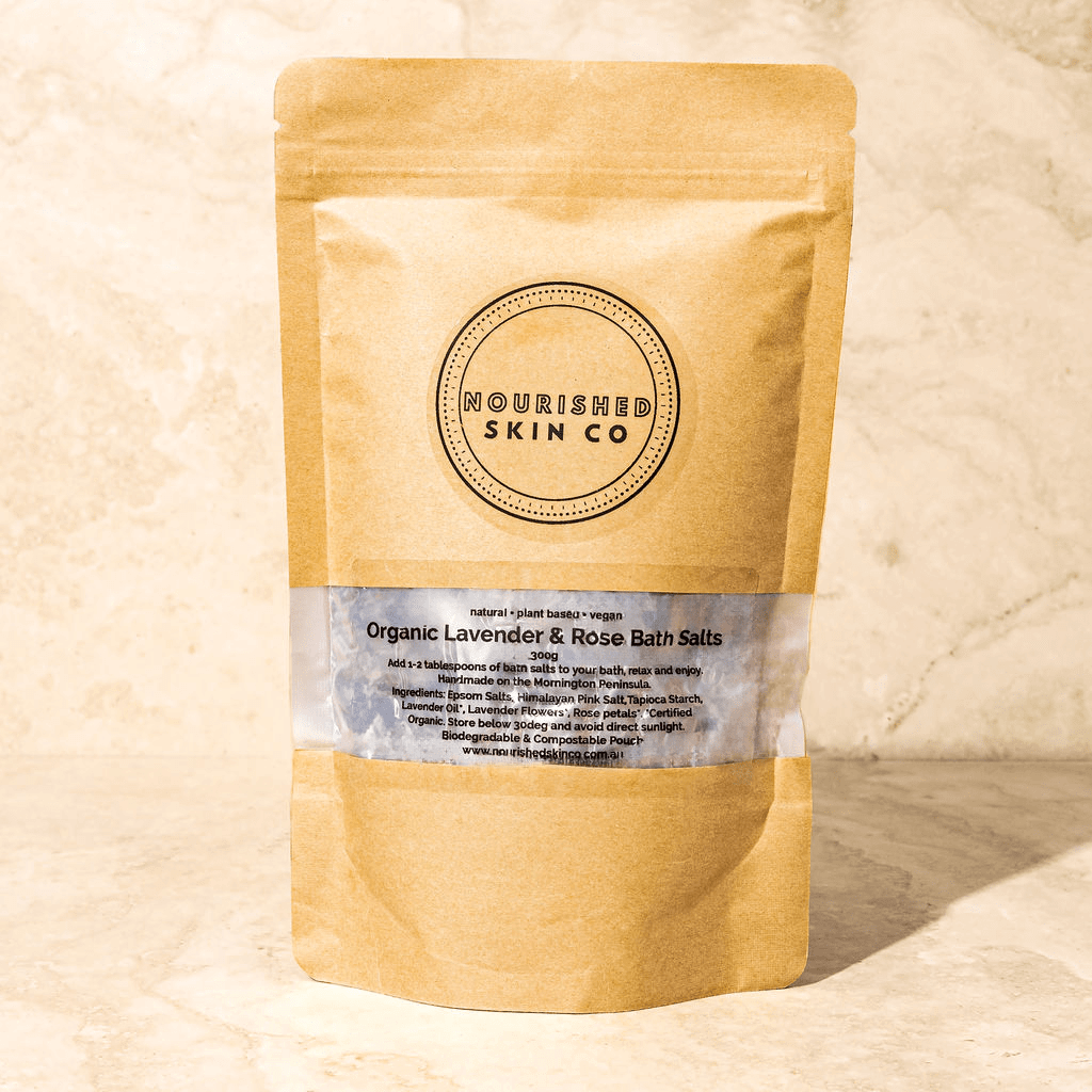 Organic Lavender & Rose Bath Salts Compostable Refill Pouch